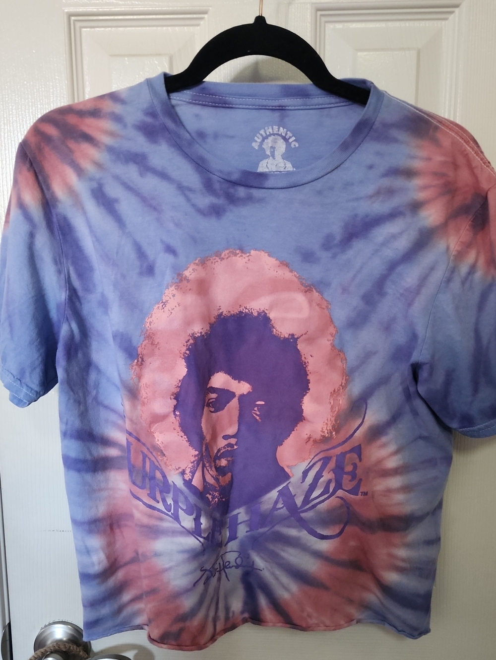 Authentic Hendrix Tie-Dye Graphic Unisex T-Shirt featuring Jimi Hendrix Portrait